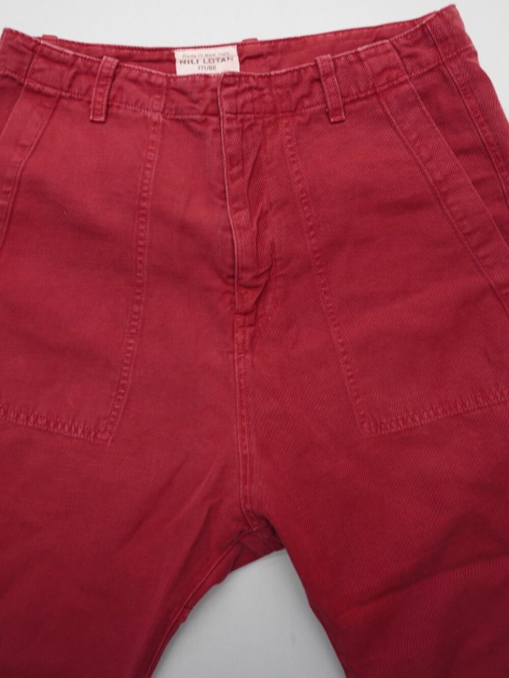 Nili Lotan Luna Linen Blend Pants in Sunkissed Red Size 6 - Picture 5 of 12